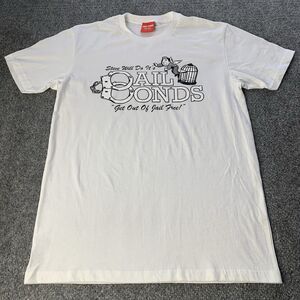Full Send T-shirt Mens Medium Bail Bonds Steve Will Do It White Tee Nelk Boys